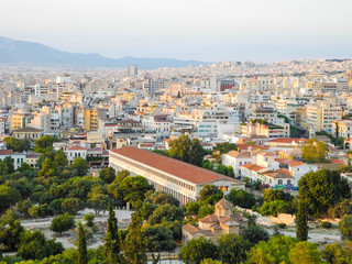 Fototapeta na wymiar The Athens cityscape.