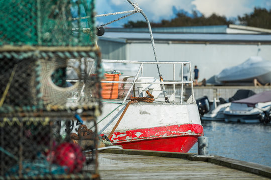 Small fishing boat in Lerkil, Sweden.