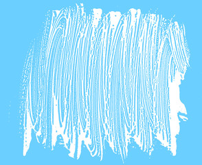 Natural soap texture. Alive light blue foam trace background. Artistic incredible soap suds. Cleanliness, cleanness, purity concept. Vector illustration.