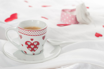 Valentine's day breakfast table