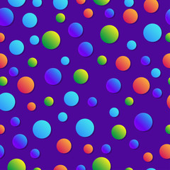 Abstract geometric background. Childish colorful pattern. Bubbles with gradient. Trendy background for childish book