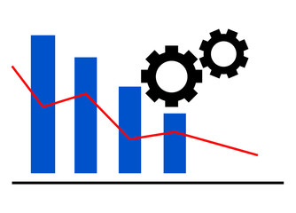 Trade graph business finance gears