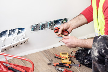 Handyman working , electrician worker
- 187924526