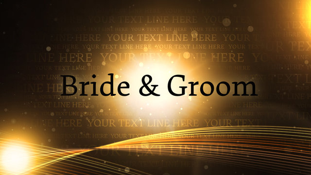 Golden Curved Lines Title