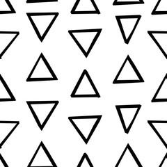 Seamless decorative pattern with hand drawn geometry shapes.