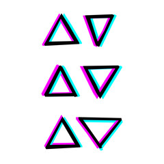 Hand painted decorative geometry shapes.