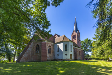 Fototapeta na wymiar church of Krummin at the island of Usedom