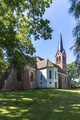Fototapeta na wymiar church of Krummin at the island of Usedom
