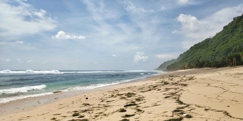 Dramatic Blue Sky on the Beach in Uluwatu