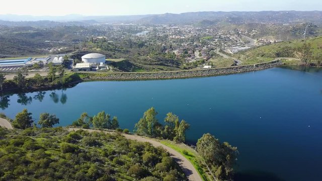 Lakeside, CA - Lake Jennings - Drone Video  Aerial Video of Lake Jennings is a water supply reservoir in San Diego County, California. It is located in the Cuyamaca Mountains.