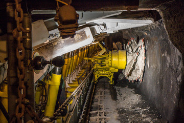 Machine in a coal mine.