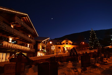 Winternacht in Lermoos Bezirk Reutte - Tirol 