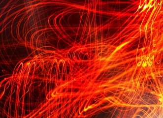 Bright orange fire light glowing soft lines flare blur design background