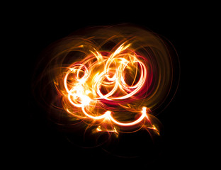 Overlay light, an abstract pattern on a dark background