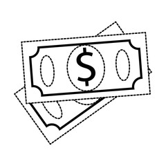 bills dollars isolated icon
