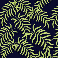 seamless pattern tropical leaves background