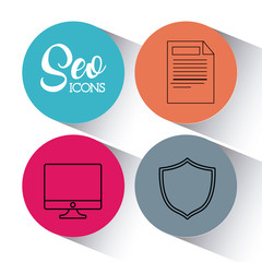 seo search engine optimisation and marketing icon 
