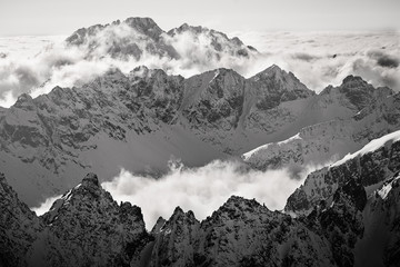 wysokie góry Tatry zimą