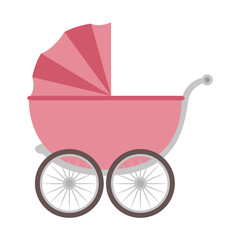 Fototapeta na wymiar cute baby cart icon