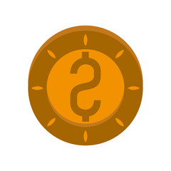 Coin money isolated icon vector illustration graphic design