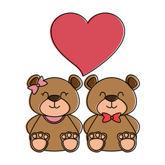 cute bears teddy couple