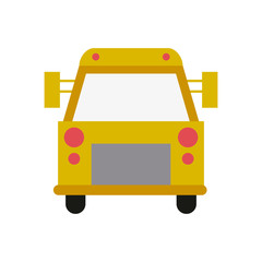 School bus frontview icon vector illustration graphic design