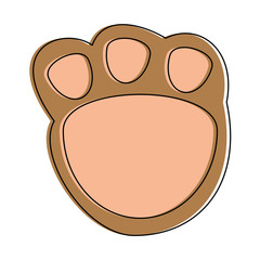 cute footprint teddy icon