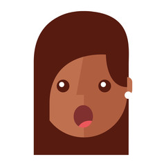 Fototapeta premium surprised young woman avatar character vector illustration design