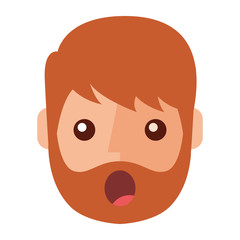 surprised young man avatar character vector illustration design