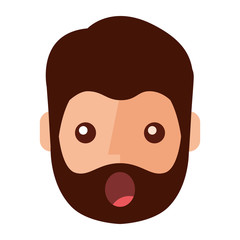 surprised young man avatar character vector illustration design