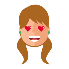 lovely young woman avatar character vector illustration design