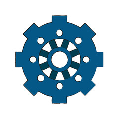 Fototapeta premium Gear machinery piece icon vector illustration graphic design