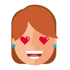 lovely young woman avatar character vector illustration design