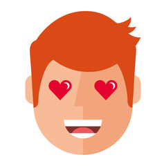 lovely young man avatar character vector illustration design