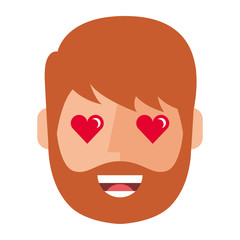 lovely young man avatar character vector illustration design