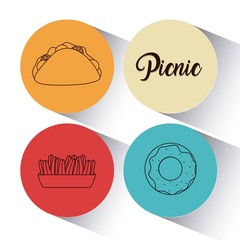 set of picnic summer icon