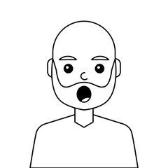 Obraz premium surprised young man avatar character vector illustration design