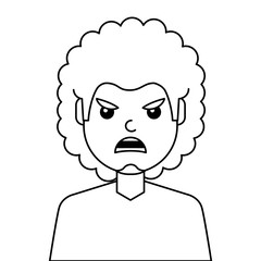 angry young man avatar character vector illustration design