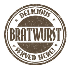 Bratwurst grunge rubber stamp