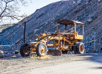 Vintage Rusted Road Grader