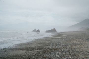 Stormy beach