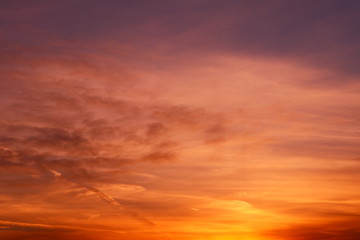 冬の美しい夕景　壁紙イメージ