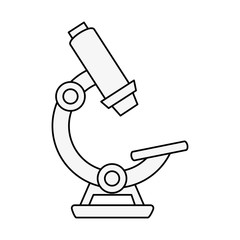 Microscope science tool icon vector illustration graphic design