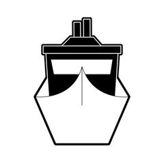 Ship frontview symbol icon vector illustration graphic design