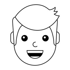 young man happy avatar character vector illustration design