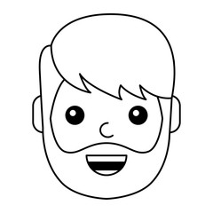 young man happy avatar character vector illustration design