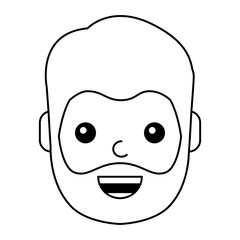 young man happy avatar character vector illustration design