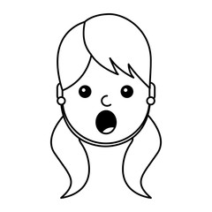 Obraz premium surprised young woman avatar character vector illustration design