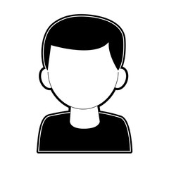 Man seated cartoon icon vector illustration graphic design