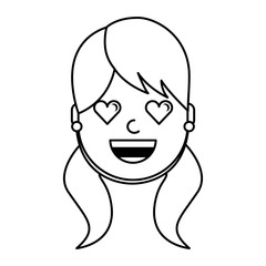 lovely young woman avatar character vector illustration design